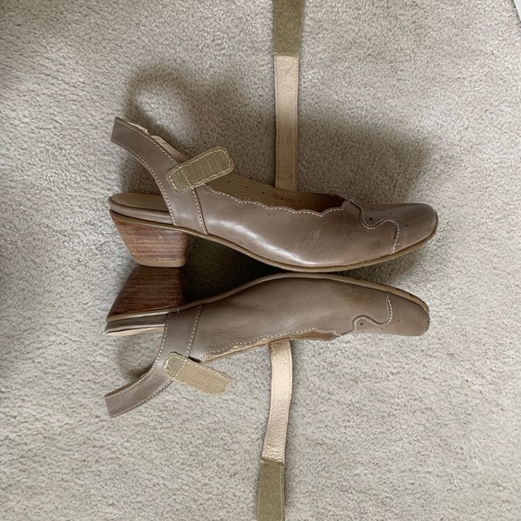 Fidji leather, made in Portugal, Sling back heels, 38/7.5 - Picture 3 of 16